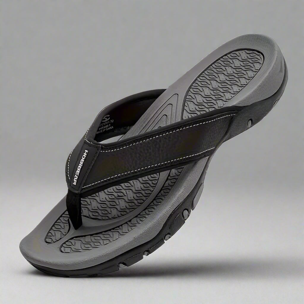 Mannen | Slippers met brede band en stevige zool