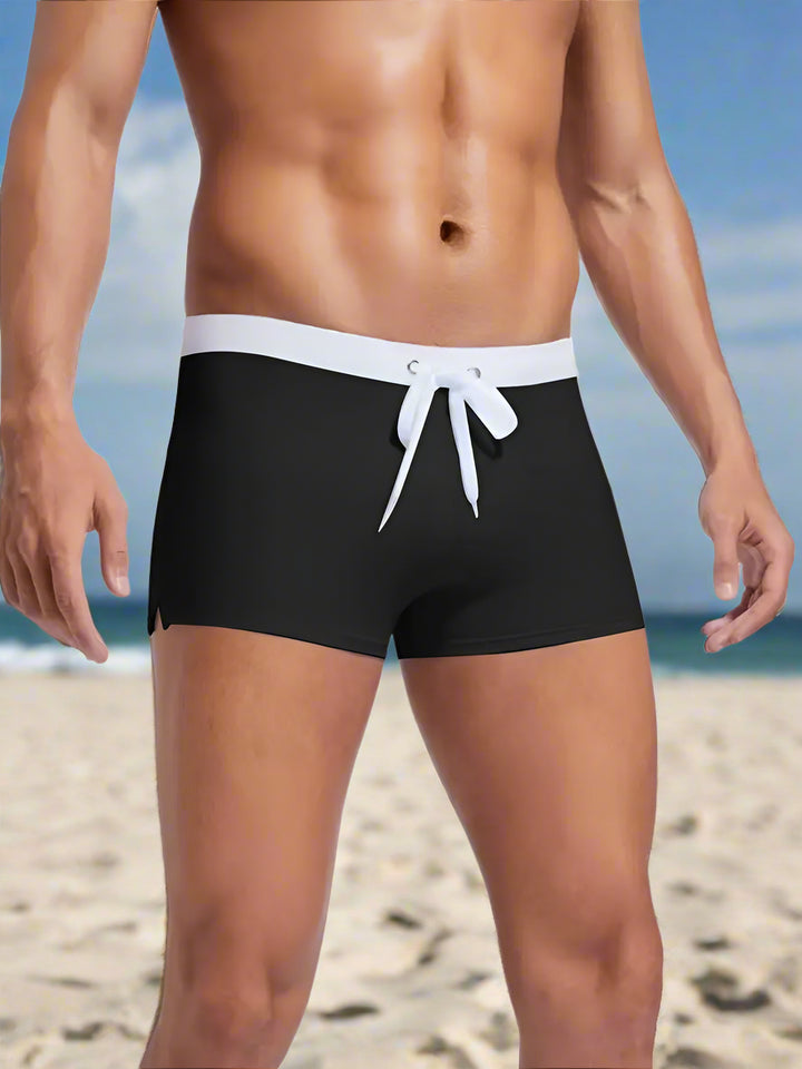 Mannen | Zwemshort met nauwsluitend model en koordsluiting