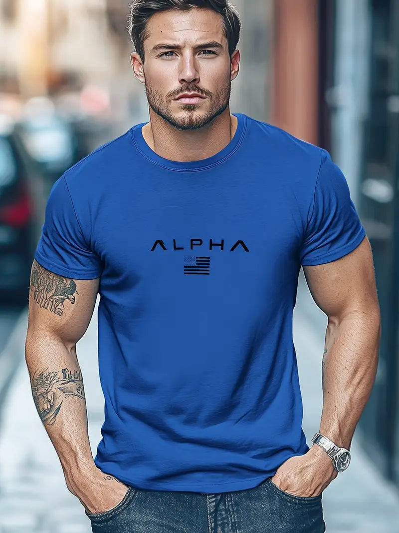 Mannen | Ongedwongen zomer t-shirt met ronde hals