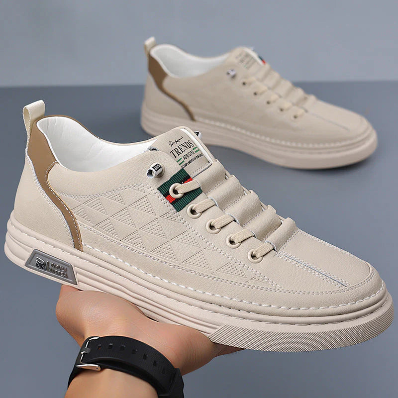 Mannen | Lage sneaker met driehoekpatroon
