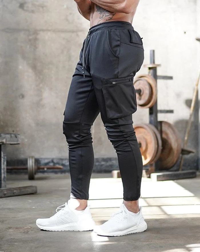 Mannen | Sportieve broek met meerdere zakken en elastische tailleband