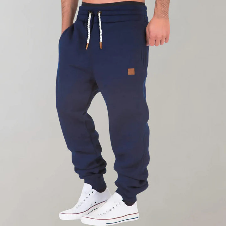 Mannen | Joggingbroek met elastische tailleband en rechte pijpen