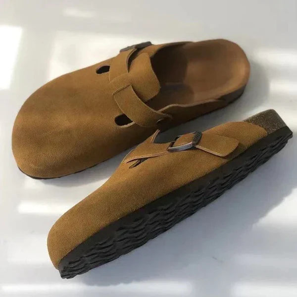 Mannen | Sandalen in Bostonstijl met zachte afwerking
