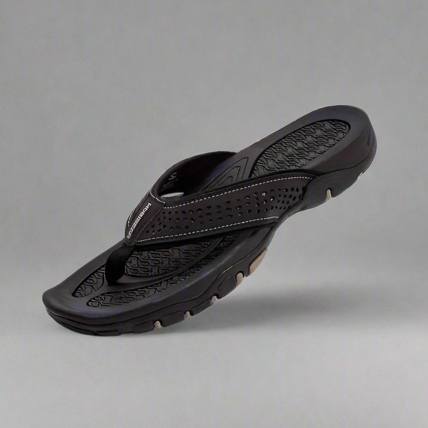 Mannen | Slippers met brede band en stevige zool