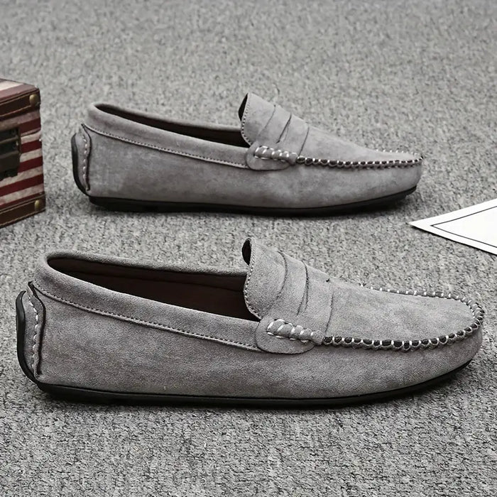 Mannen | Tijdloze loafers met stikselaccent en rechte pasvorm