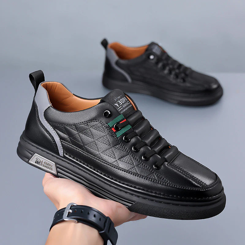 Mannen | Lage sneaker met driehoekpatroon