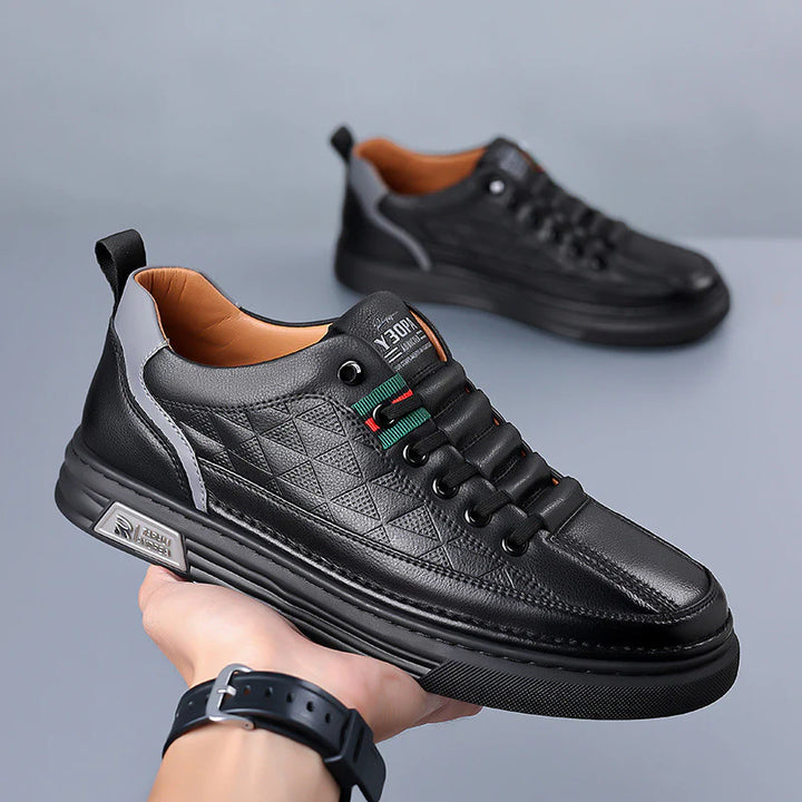 Mannen | Lage sneaker met driehoekpatroon