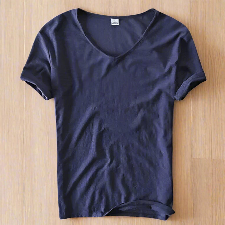 Mannen | Eenvoudig V-hals T-shirt met korte mouw