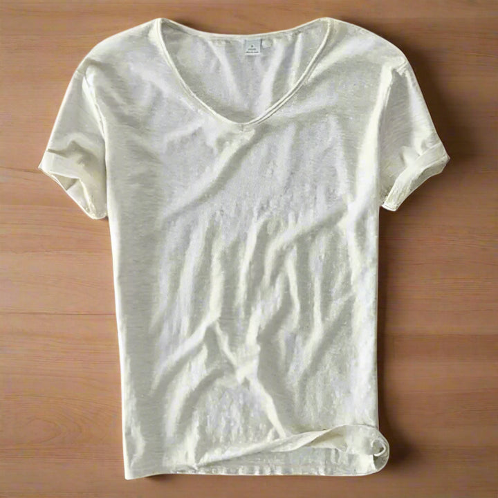 Mannen | Eenvoudig V-hals T-shirt met korte mouw