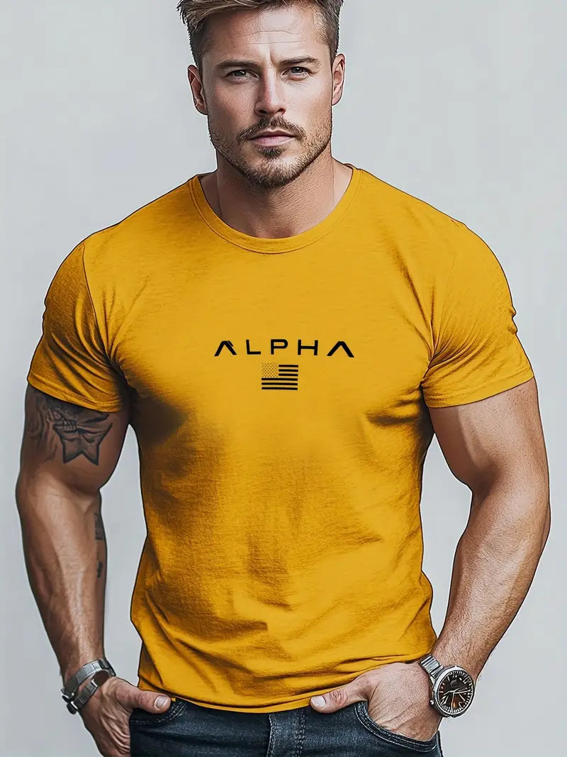 Mannen | Ongedwongen zomer t-shirt met ronde hals
