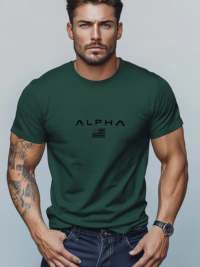 Mannen | Ongedwongen zomer t-shirt met ronde hals