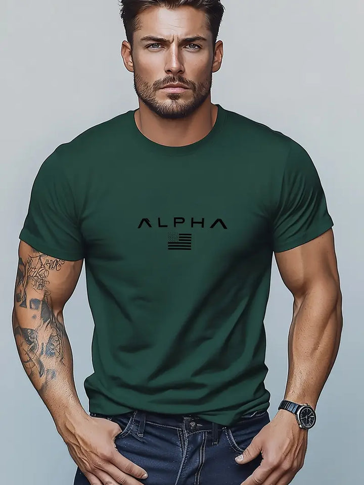 Mannen | Ongedwongen zomer t-shirt met ronde hals