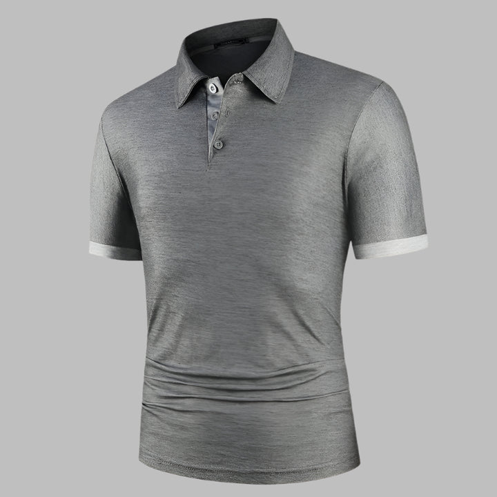 Mannen | Poloshirt met subtiele contrasttrim en rechte pasvorm