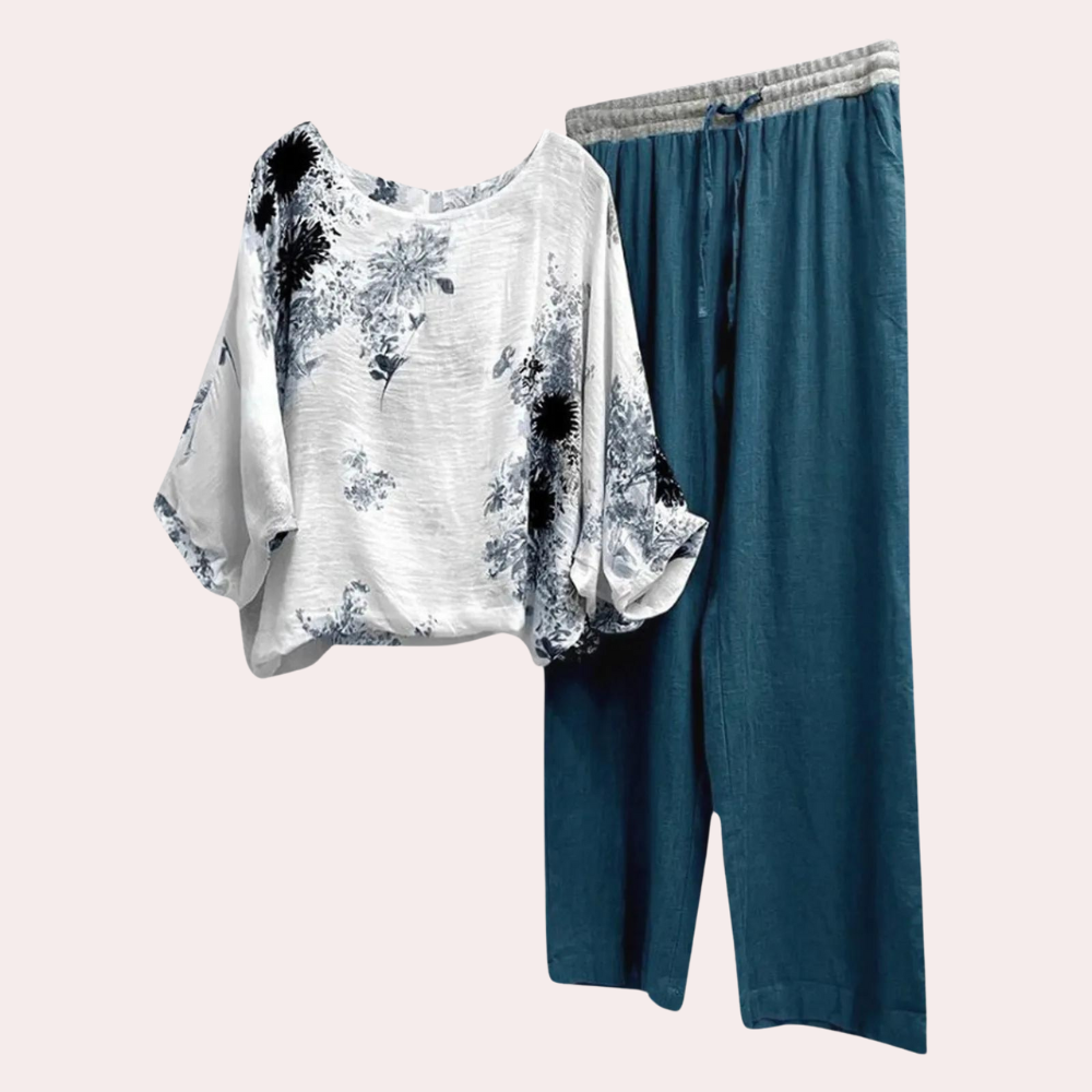 Annelore – Trendy Bloemenprint Dames Set