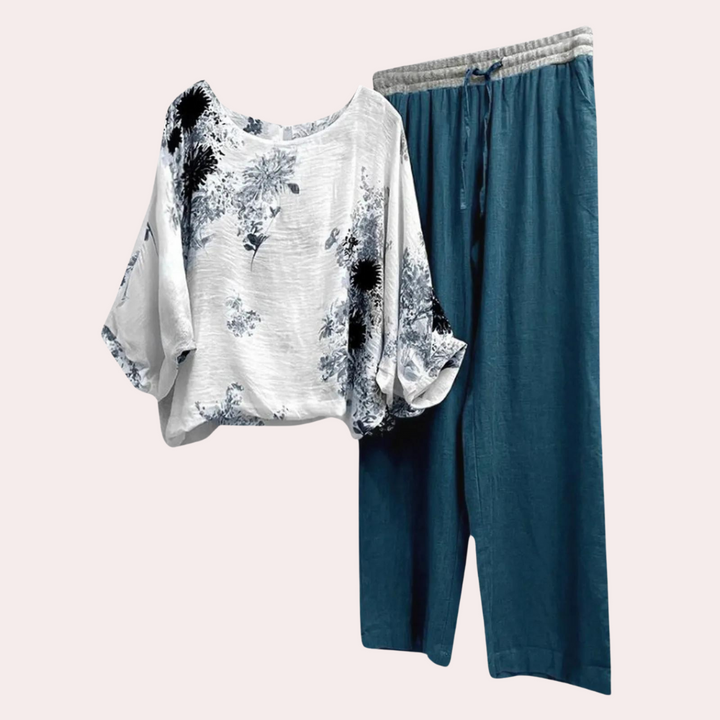 Annelore – Trendy Bloemenprint Dames Set