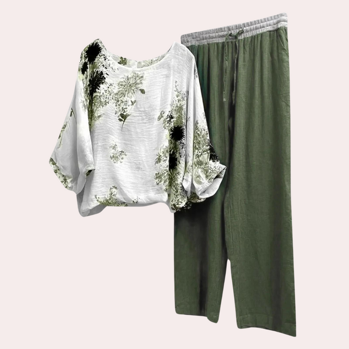 Annelore – Trendy Bloemenprint Dames Set