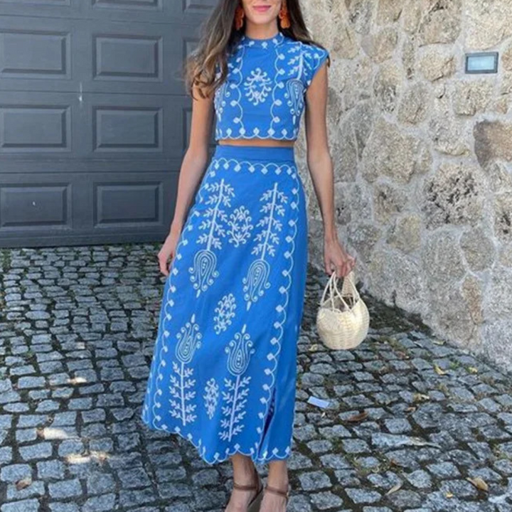 Karin - Elegante 2-delige Damenset met Trendy Print