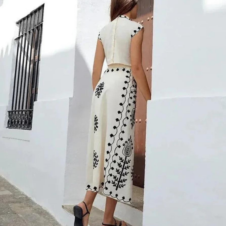 Karin - Elegante 2-delige Damenset met Trendy Print