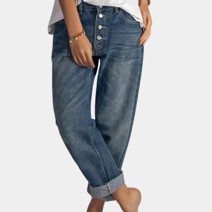 MIHAI - Jeans met Hoge Taille voor de Moderne Dames