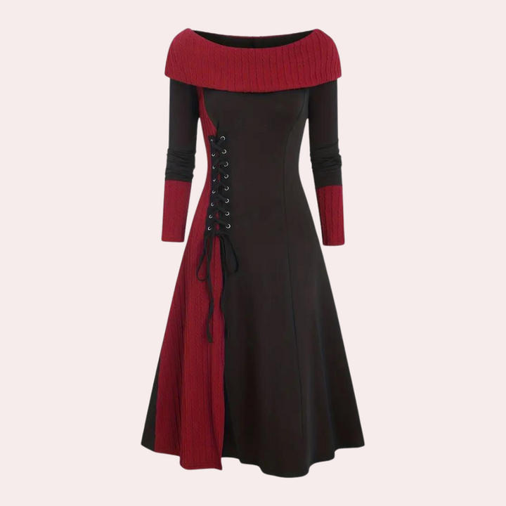 Seraphine - Casual color block winterjurk voor dames