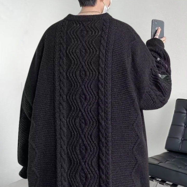 Vadislav - Heren modieuze oversized gebreide trui