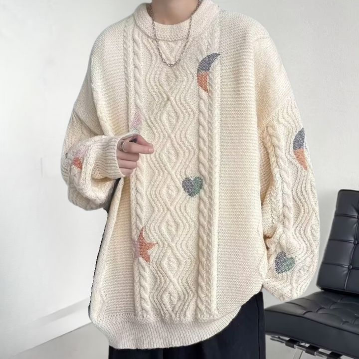 Vadislav - Heren modieuze oversized gebreide trui