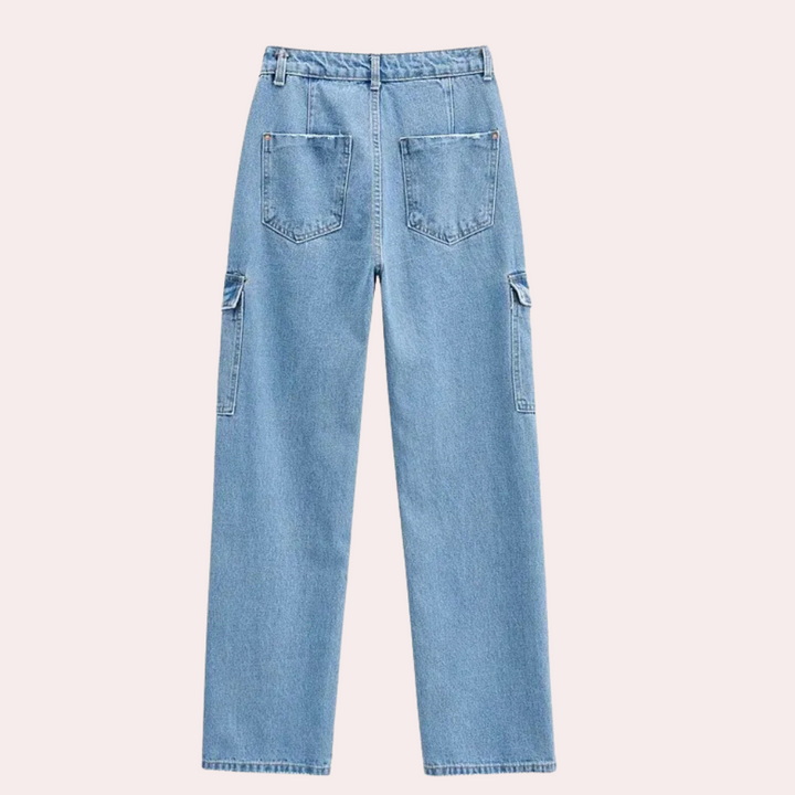 MAILANI - Denim Cargo Broek voor Dames
