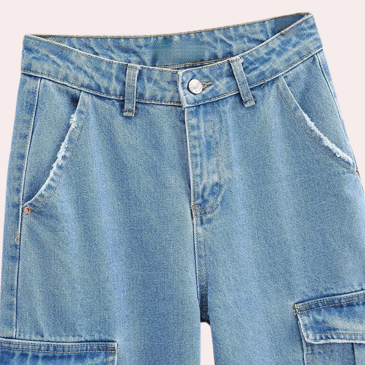 MAILANI - Denim Cargo Broek voor Dames