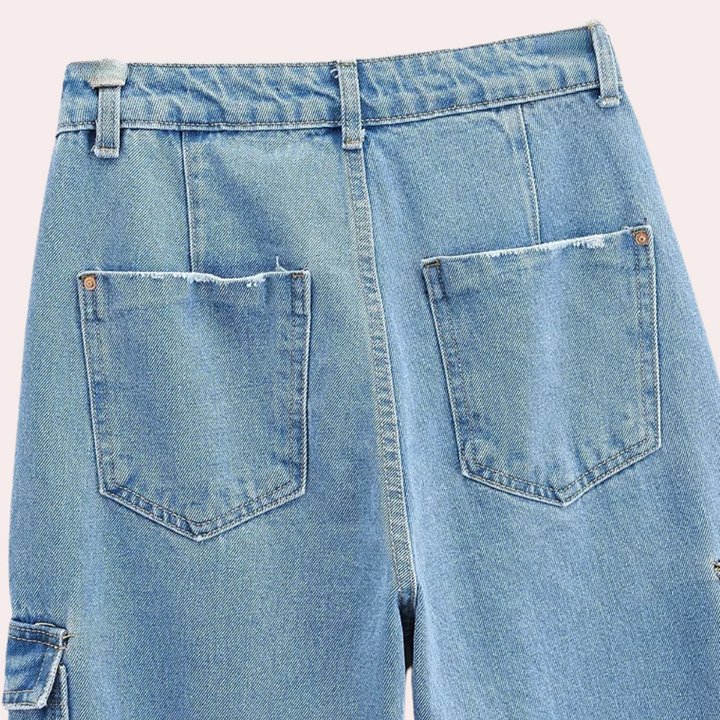 MAILANI - Denim Cargo Broek voor Dames