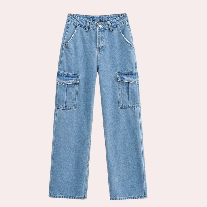MAILANI - Denim Cargo Broek voor Dames