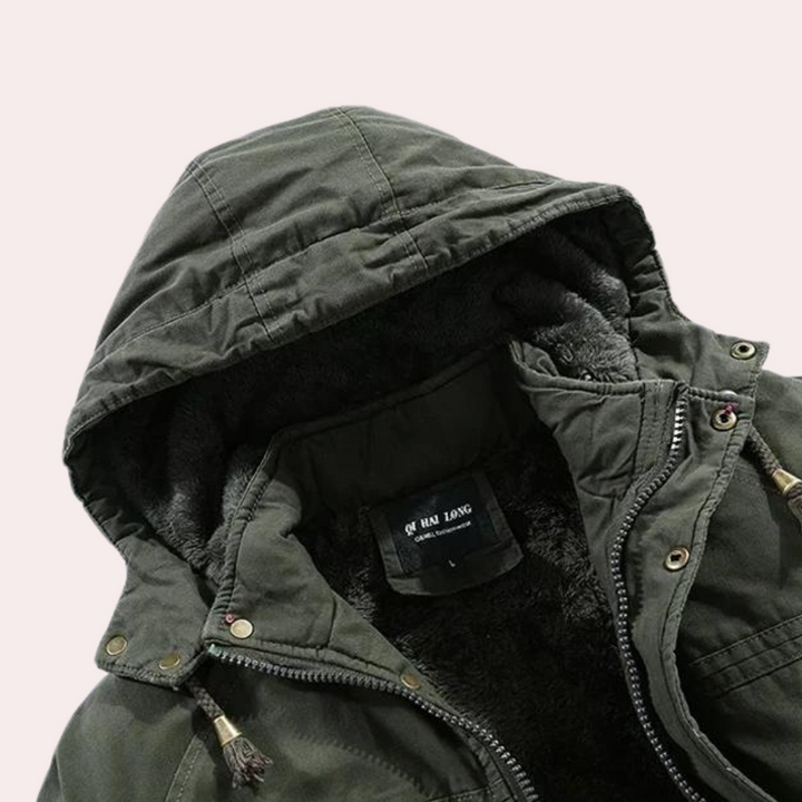 AARON - Warme Winterjas met Capuchon voor Heren