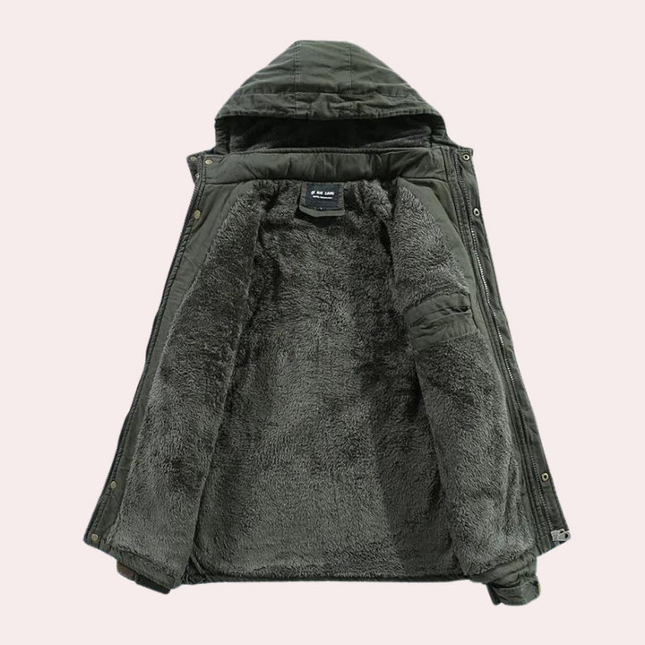 AARON - Warme Winterjas met Capuchon voor Heren