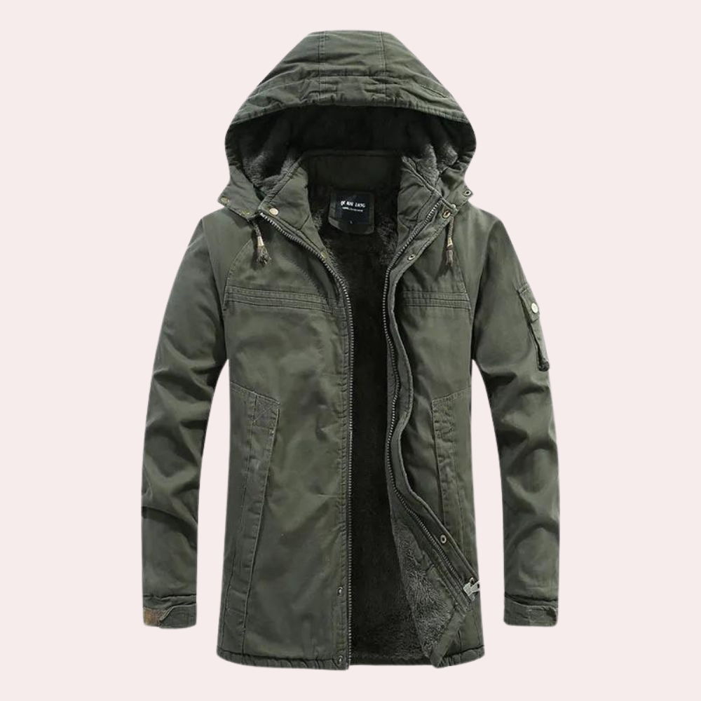 AARON - Warme Winterjas met Capuchon voor Heren