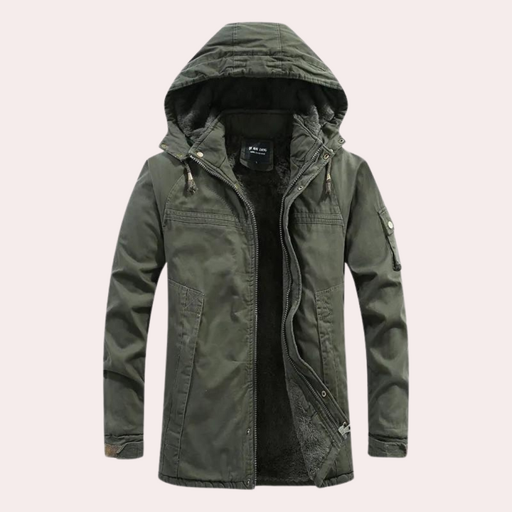 AARON - Warme Winterjas met Capuchon voor Heren