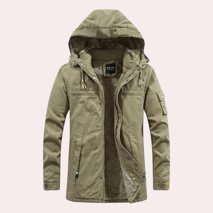 AARON - Warme Winterjas met Capuchon voor Heren