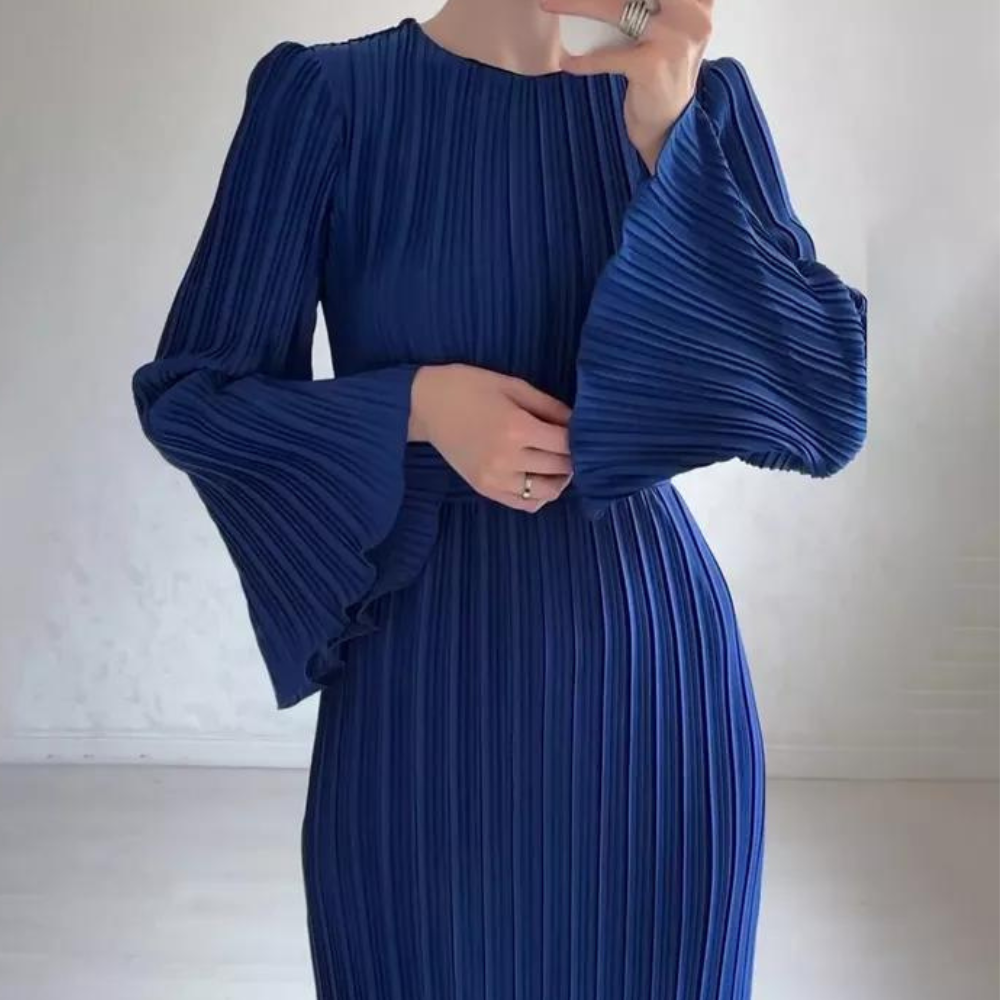 JACQUELINE - Prachtige Geplooide Maxi Jurk voor Dames