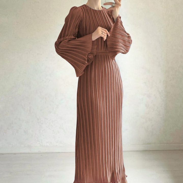 JACQUELINE - Prachtige Geplooide Maxi Jurk voor Dames