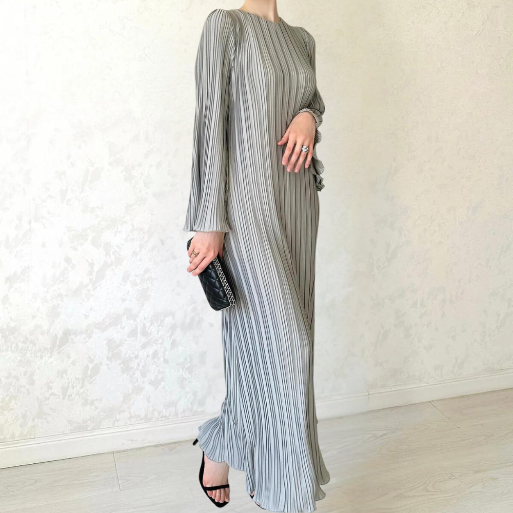 JACQUELINE - Prachtige Geplooide Maxi Jurk voor Dames