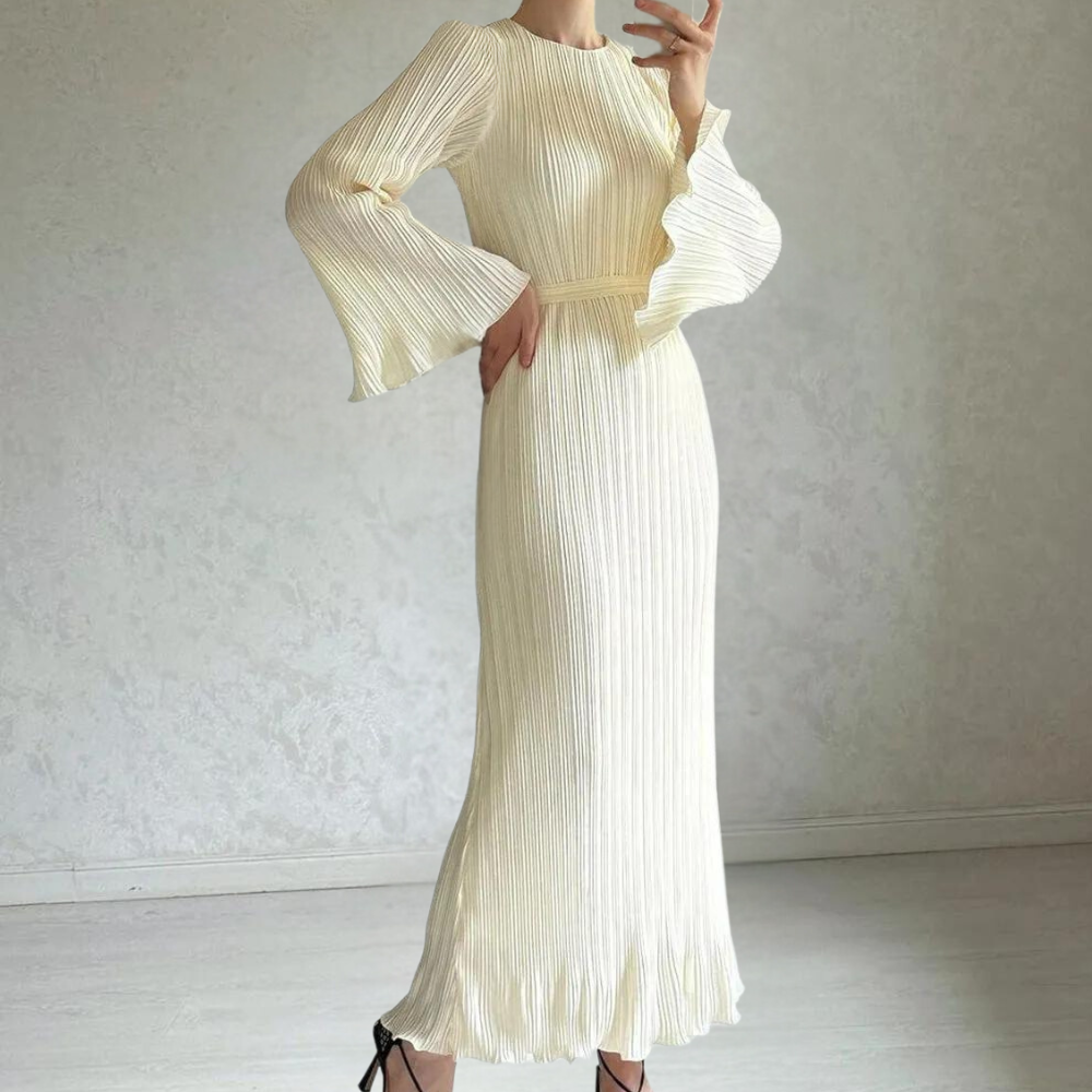JACQUELINE - Prachtige Geplooide Maxi Jurk voor Dames