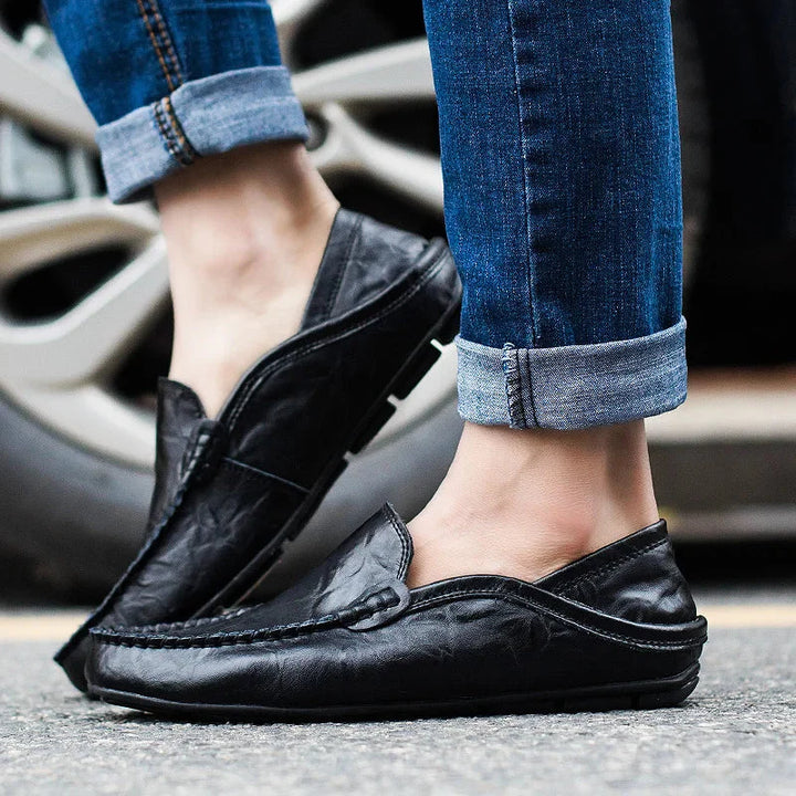 Mannen | Instapschoenen in loaferstijl met subtiele hak