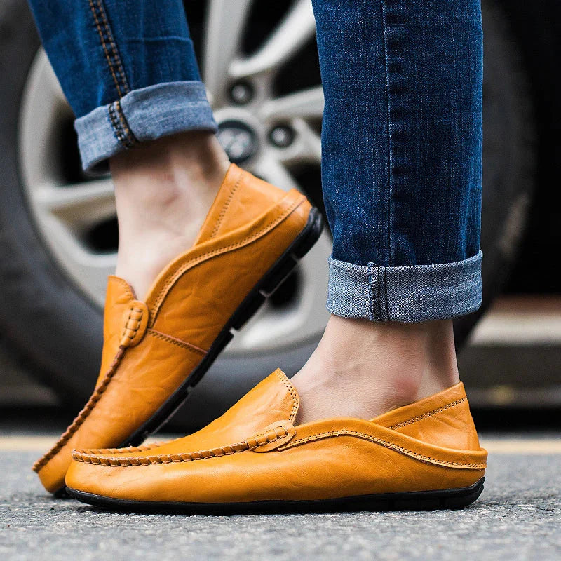 Mannen | Instapschoenen in loaferstijl met subtiele hak