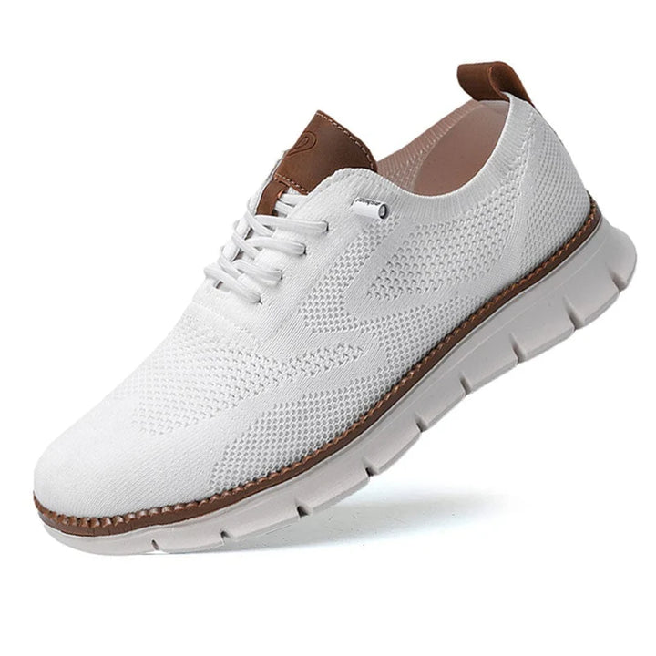 Mannen | Ongedwongen sneakers met knit details en profielzool