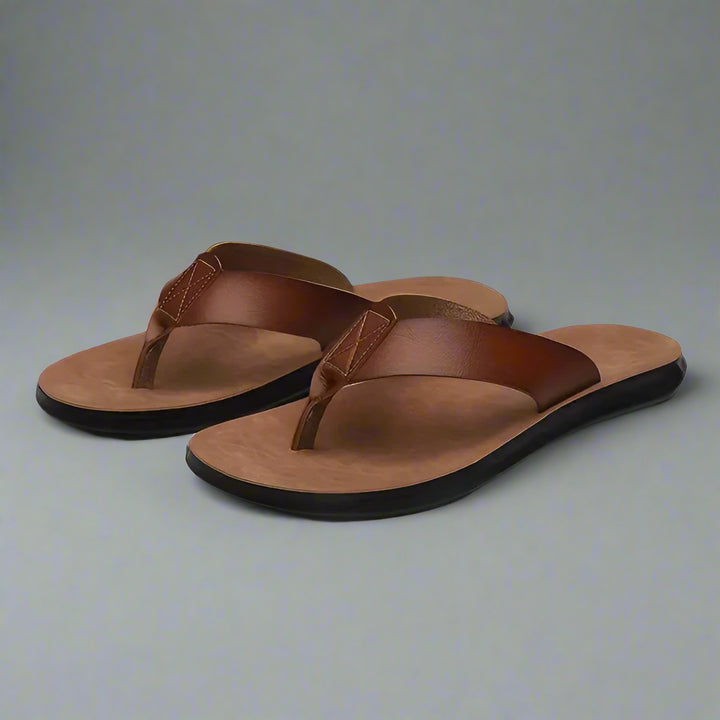 Mannen | Slippers met open model en verzorgde gegevens