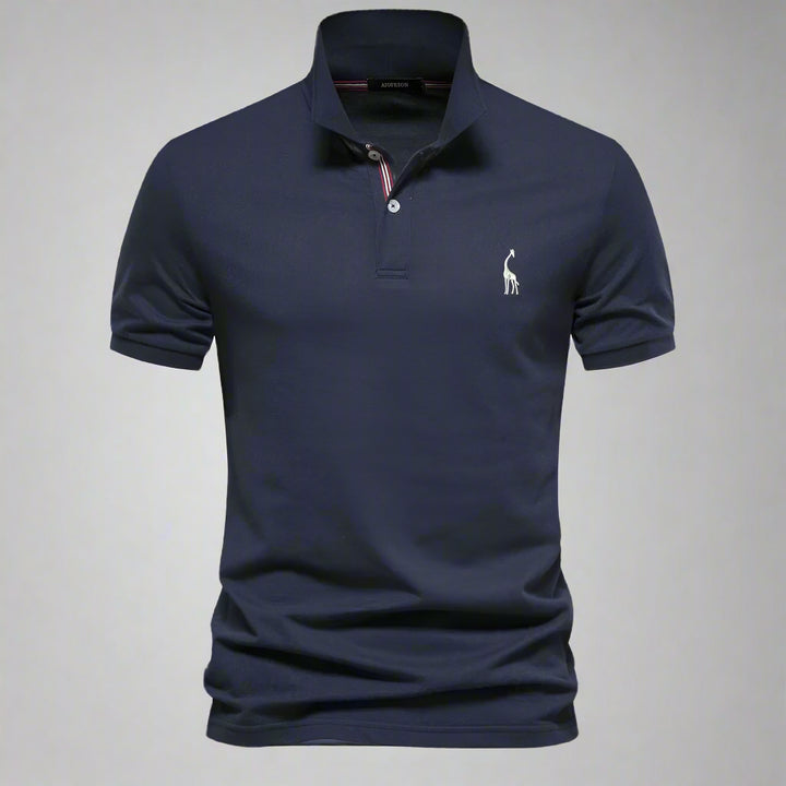 Mannen | Net poloshirt met klein logo en verzorgde afwerking