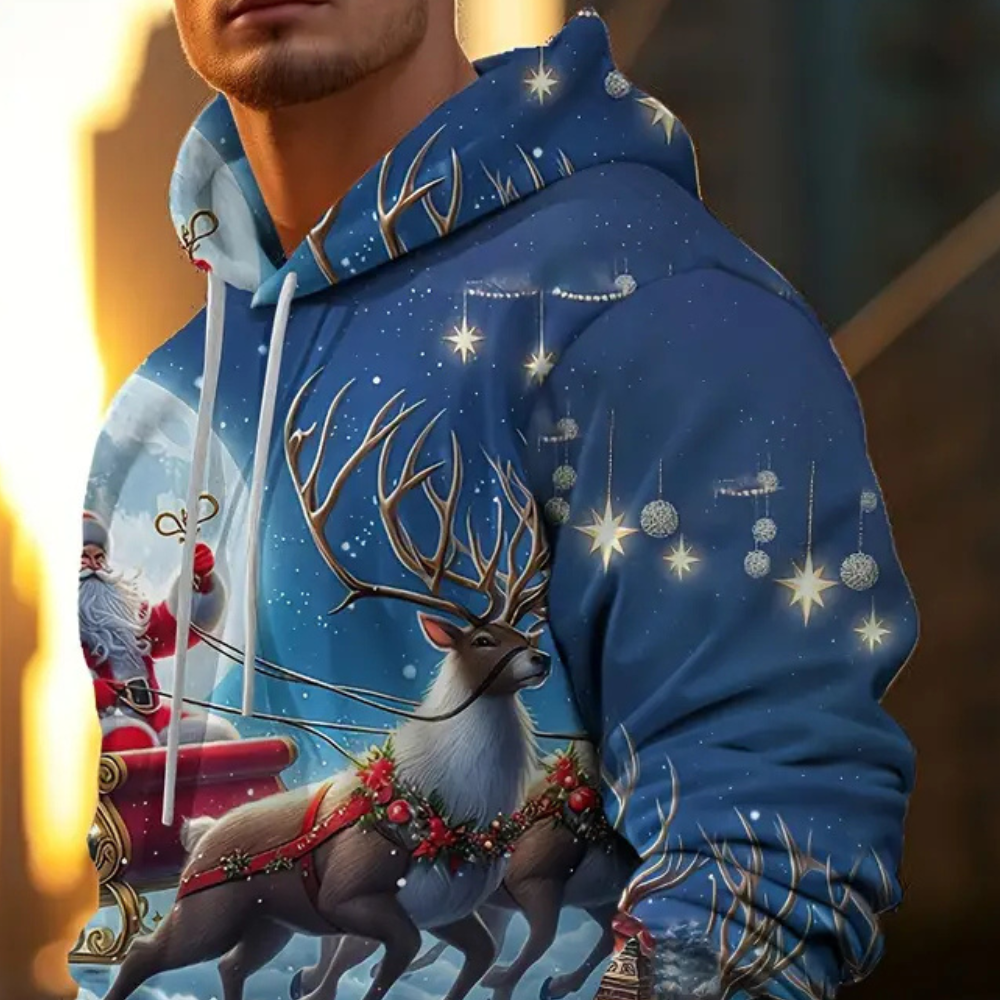 NIKLAUS - Casual Kerstmis Hoodie voor Heren