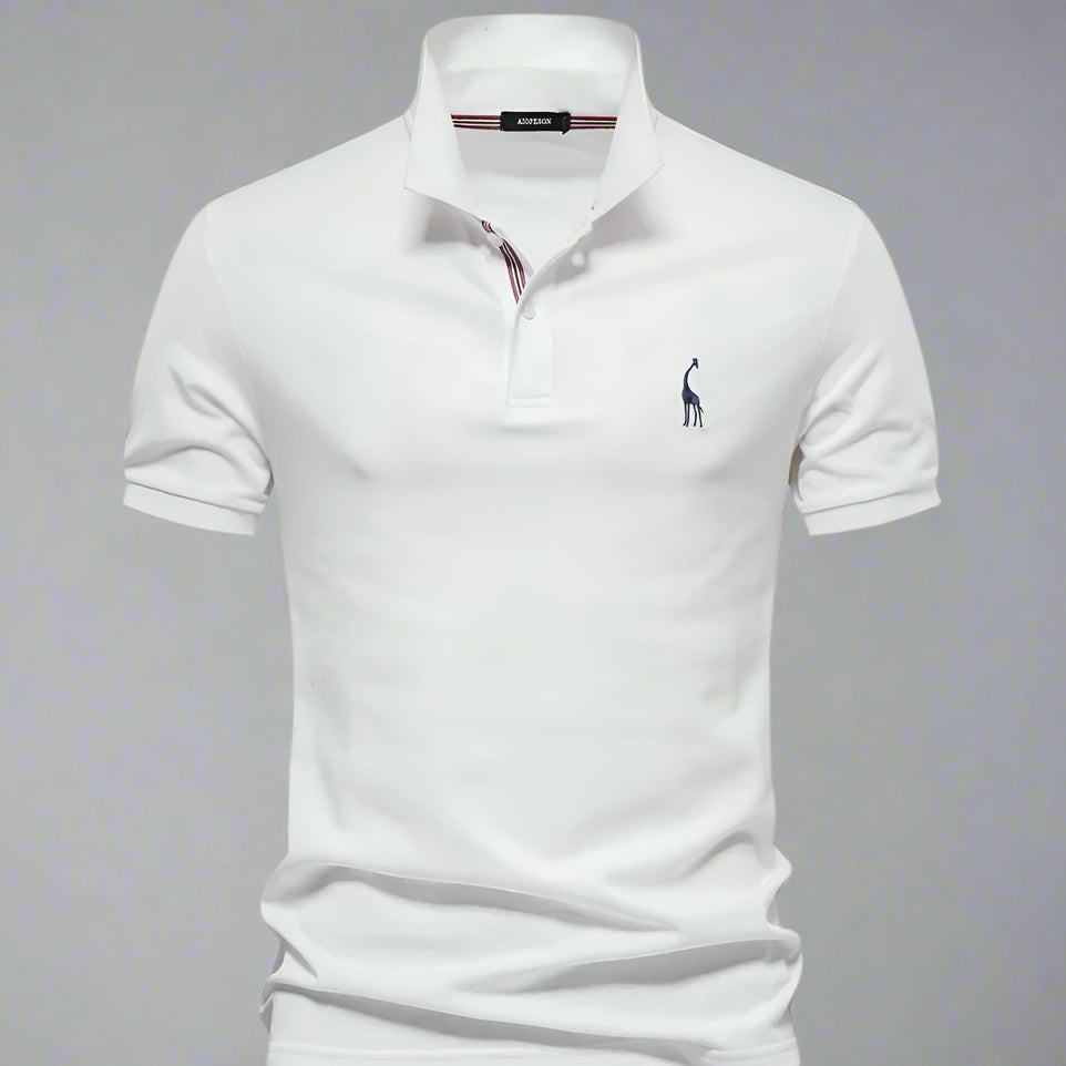 Mannen | Net poloshirt met klein logo en verzorgde afwerking