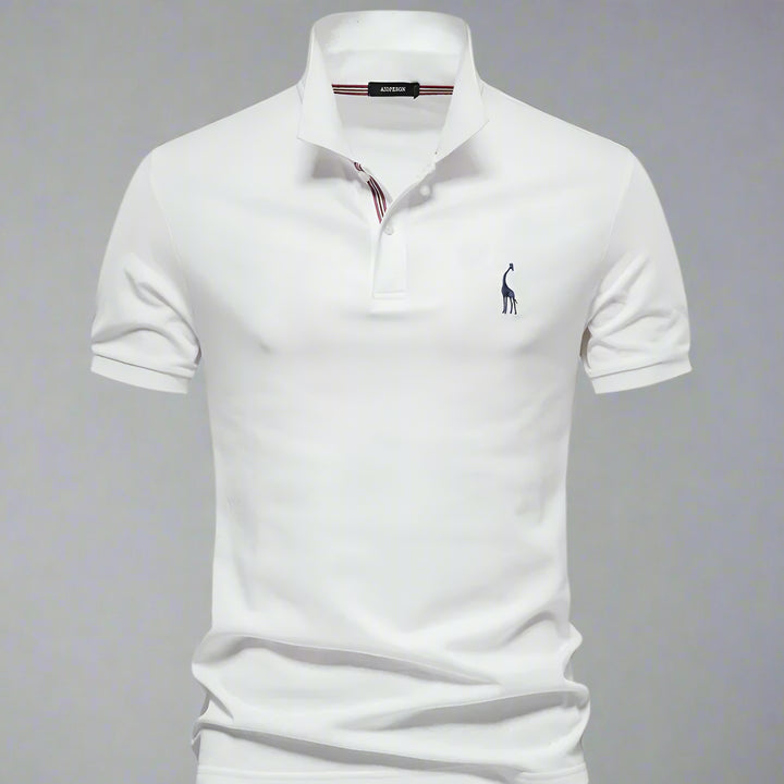Mannen | Net poloshirt met klein logo en verzorgde afwerking