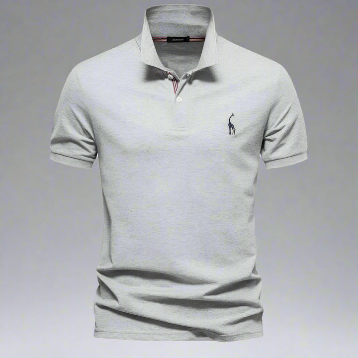Mannen | Net poloshirt met klein logo en verzorgde afwerking