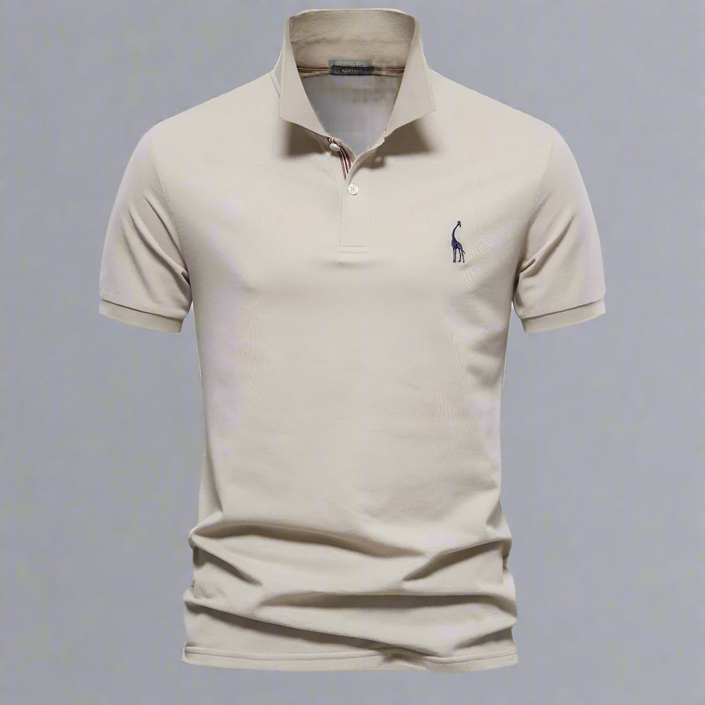 Mannen | Net poloshirt met klein logo en verzorgde afwerking