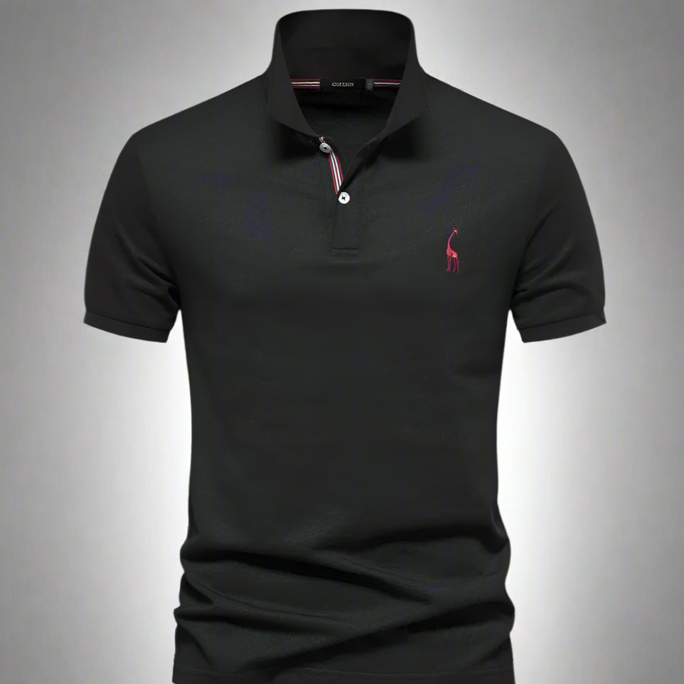 Mannen | Net poloshirt met klein logo en verzorgde afwerking